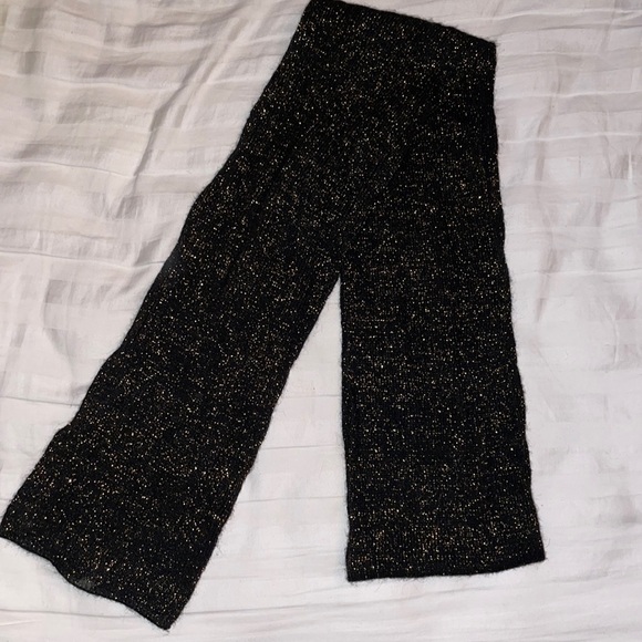 76 inch length redfish designs scarf black gold shimmer sparkle scarf - Picture 3 of 3